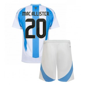 Argentina Alexis Mac Allister #20 Dětské Domácí dres komplet Copa America 2024 Krátký Rukáv (+ trenýrky)